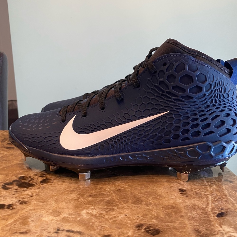 Nike Force Zoom Trout 5 Metal Cleat Navy / White